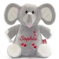 Preview: Stofftier Elefant bestickt mit Namen